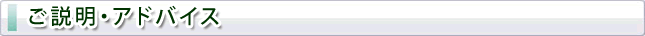 ご説明・アドバイス